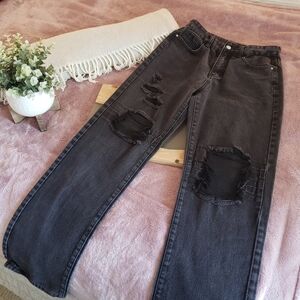 ▪︎Shein▪︎ Black Distressed Jeans